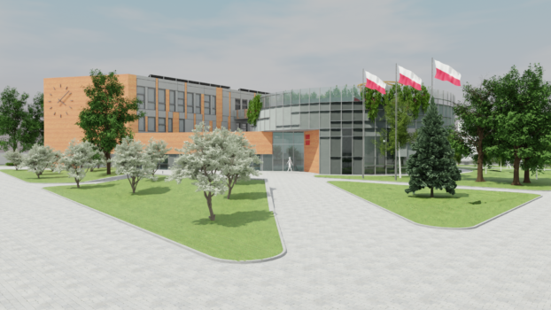 wizualizacja projektu nowego budynku Urzędu Gminy Suchy Las